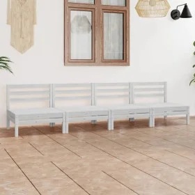 Garden furniture set 4 pieces solid white pine wood by vidaXL, Garden sets - Ref: Foro24-3082483, Price: 199,27 €, Discount: %