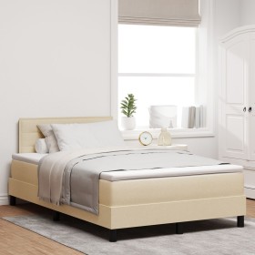 Cama con Resorte y Colchón color Crema 120x190 cm