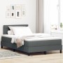 Cama con somier con colchón gris oscuro 120x200 cm tela by , Beds and slatted bases - Ref: Foro24-3338602, Price: 422,41 €, D...