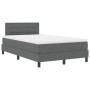 Cama con somier con colchón gris oscuro 120x200 cm tela by , Beds and slatted bases - Ref: Foro24-3338602, Price: 422,41 €, D...