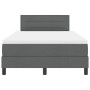 Cama con somier con colchón gris oscuro 120x200 cm tela by , Beds and slatted bases - Ref: Foro24-3338602, Price: 422,41 €, D...