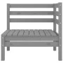 Gartenmöbel-Set 4-teilig aus massivem grauem Kiefernholz von vidaXL, Gartensets - Ref: Foro24-3082504, Preis: 222,36 €, Rabat...