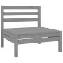 Gartenmöbel-Set 4-teilig aus massivem grauem Kiefernholz von vidaXL, Gartensets - Ref: Foro24-3082504, Preis: 222,36 €, Rabat...