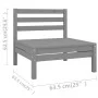 Gartenmöbel-Set 4-teilig aus massivem grauem Kiefernholz von vidaXL, Gartensets - Ref: Foro24-3082504, Preis: 222,36 €, Rabat...