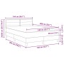 Cama con Box Spring y Colchón Marrón Oscuro 140x200 cm Tela by , Beds and slatted bases - Ref: Foro24-3338618, Price: 434,27 ...