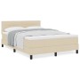 Cama con Resorte con Colchón Crema 140x200 cm Tela | Foro24.es | Tu tienda online para hogar, jardín y más Foro24.es