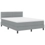 Cama con Somier con Colchón Gris Claro 160x200 cm Tela | Foro24.es | Tu tienda online para hogar, jardín y más Foro24.es