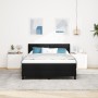 Cama con somier y colchón Negra 160x200 cm Tela by , Beds and slatted bases - Ref: Foro24-3338624, Price: 491,26 €, Discount:...