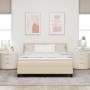 Cama Box Spring con colchón crema 160x200 cm tela by , Beds and slatted bases - Ref: Foro24-3338627, Price: 501,58 €, Discoun...