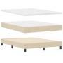 Cama Box Spring con colchón crema 160x200 cm tela by , Beds and slatted bases - Ref: Foro24-3338627, Price: 501,58 €, Discoun...
