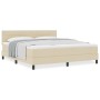 Cama Box Spring con Colchón Crema 180x200 cm Tela by , Beds and slatted bases - Ref: Foro24-3338634, Price: 550,16 €, Discoun...