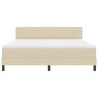 Cama Box Spring con Colchón Crema 180x200 cm Tela by , Beds and slatted bases - Ref: Foro24-3338634, Price: 550,16 €, Discoun...