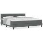 Cama Box Spring con colchón gris oscuro 200x200 cm Tela | Foro24.es | Tu tienda online para hogar, jardín y más Foro24.es