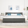 Cama Box Spring con colchón gris oscuro 200x200 cm Tela | Foro24.es | Tu tienda online para hogar, jardín y más Foro24.es