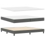 Cama Box Spring con colchón gris oscuro 200x200 cm Tela | Foro24.es | Tu tienda online para hogar, jardín y más Foro24.es