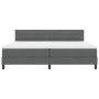 Cama Box Spring con colchón gris oscuro 200x200 cm Tela | Foro24.es | Tu tienda online para hogar, jardín y más Foro24.es