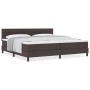Cama Box Spring con colchón Marrón Oscuro 200x200 cm Tela de , Camas y somieres - Ref: Foro24-3338639, Precio: 595,09 €, Desc...