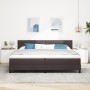 Cama Box Spring con colchón Marrón Oscuro 200x200 cm Tela de , Camas y somieres - Ref: Foro24-3338639, Precio: 595,09 €, Desc...