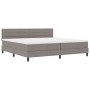 Cama con Base de Resortes con Colchón Taupe 200x200 cm Tela | Foro24.es | Tu tienda online para hogar, jardín y más Foro24.es