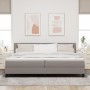Cama con Base de Resortes con Colchón Taupe 200x200 cm Tela | Foro24.es | Tu tienda online para hogar, jardín y más Foro24.es