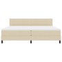 Cama con somier de y colchón crema 200x200 cm de tela by , Beds and slatted bases - Ref: Foro24-3338641, Price: 556,99 €, Dis...