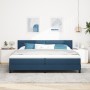 Cama con somier con colchón azul 200x200 cm tela by , Beds and slatted bases - Ref: Foro24-3338642, Price: 606,13 €, Discount: %