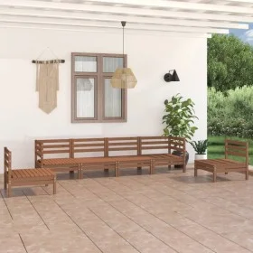 Garden furniture set 6 pieces solid honey brown pine wood by vidaXL, Garden sets - Ref: Foro24-3082545, Price: 317,84 €, Disc...
