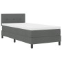 Cama Box Spring con Colchón Gris Oscuro 80x200 cm Tela | Foro24.es | Tu tienda online para hogar, jardín y más Foro24.es