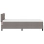 Cama con somier y colchón Taupe 80x200 cm de tela
