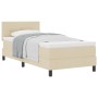 Cama con Base de Resortes con Colchón Crema 90x190 cm Tela by , Beds and slatted bases - Ref: Foro24-3338655, Price: 315,93 €...