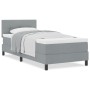 Cama con Somier y Colchón Gris Claro 90x200 cm Tela | Foro24.es | Tu tienda online para hogar, jardín y más Foro24.es