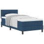 Cama con base de resorte con colchón azul 90x200 cm de tela | Foro24.es | Tu tienda online para hogar, jardín y más Foro24.es