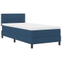 Cama con base de resorte con colchón azul 90x200 cm de tela | Foro24.es | Tu tienda online para hogar, jardín y más Foro24.es