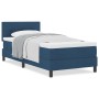 Cama con base de resorte con colchón azul 90x200 cm de tela | Foro24.es | Tu tienda online para hogar, jardín y más Foro24.es
