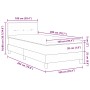 Cama Box Spring con Colchón Gris Claro 100x200 cm Tela by , Beds and slatted bases - Ref: Foro24-3338664, Price: 329,37 €, Di...