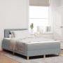 Cama con Resorte con Colchón Gris Claro 120x190 cm Tela by , Beds and slatted bases - Ref: Foro24-3338671, Price: 374,97 €, D...