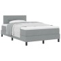 Cama con Resorte con Colchón Gris Claro 120x190 cm Tela by , Beds and slatted bases - Ref: Foro24-3338671, Price: 374,97 €, D...