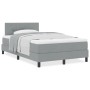 Cama con Resorte con Colchón Gris Claro 120x190 cm Tela by , Beds and slatted bases - Ref: Foro24-3338671, Price: 374,97 €, D...