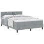 Cama con Base Resorte con Colchón Gris Claro 140x190 cm Tela | Foro24.es | Tu tienda online para hogar, jardín y más Foro24.es