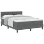 Cama con Box Spring y Colchón Gris Oscuro 140x190 cm Tela de , Camas y somieres - Ref: Foro24-3338686, Precio: 460,28 €, Desc...