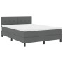 Cama con Box Spring y Colchón Gris Oscuro 140x190 cm Tela de , Camas y somieres - Ref: Foro24-3338686, Precio: 460,28 €, Desc...