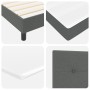 Cama con Box Spring y Colchón Gris Oscuro 140x190 cm Tela de , Camas y somieres - Ref: Foro24-3338686, Precio: 460,28 €, Desc...