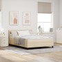 Cama con somier con colchón crema 140x190 cm tela | Foro24.es | Tu tienda online para hogar, jardín y más Foro24.es