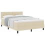 Cama con somier con colchón crema 140x190 cm tela | Foro24.es | Tu tienda online para hogar, jardín y más Foro24.es