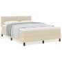 Cama con somier con colchón crema 140x190 cm tela | Foro24.es | Tu tienda online para hogar, jardín y más Foro24.es