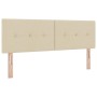 Cama con somier con colchón crema 140x190 cm tela | Foro24.es | Tu tienda online para hogar, jardín y más Foro24.es