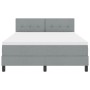 Cama con Somier con Colchón Gris Claro 140x200 cm Tela by , Beds and slatted bases - Ref: Foro24-3338692, Price: 423,02 €, Di...