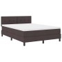 Cama Box Spring con colchón marrón oscuro 140x200 cm tela | Foro24.es | Tu tienda online para hogar, jardín y más Foro24.es