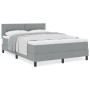 Cama Box Spring con Colchón Gris Claro 160x200 cm Tela de , Camas y somieres - Ref: Foro24-3338699, Precio: 501,48 €, Descuen...