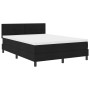 Cama con Base de Resorte con Colchón Negra 160x200 cm Tela de , Camas y somieres - Ref: Foro24-3338701, Precio: 490,85 €, Des...